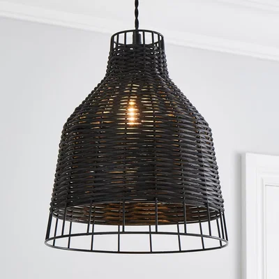 Dunelm Lowa Easy Fit Pendant Black Black