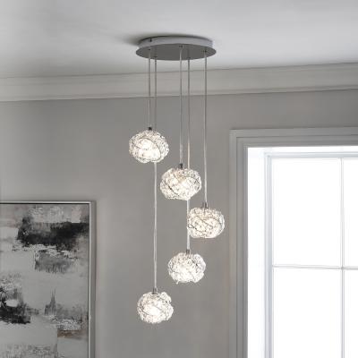 Dunelm Cecilie 5 Light Cluster Ceiling Fitting Silver