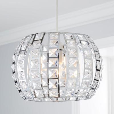 Dunelm West End Chrome Easy Fit Pendant Silver