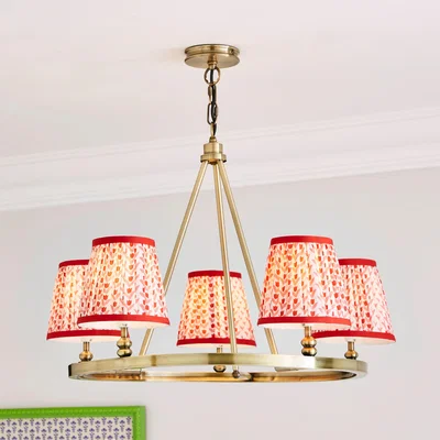 Dunelm Pride & Joy 5 Light Halo Ceiling Fitting Red