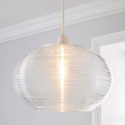 Dunelm Sabrina Glass Easy Fit Pendant Clear