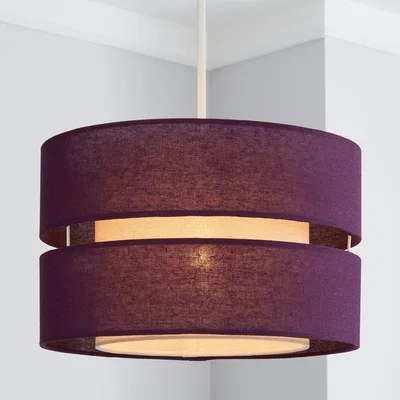 Dunelm Frea Shade 30cm Drum Plum Shade Plum (Purple)