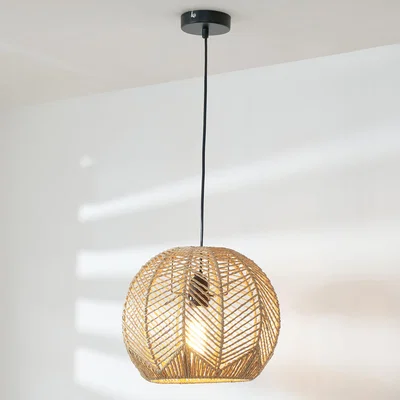 Dunelm Sibuco Woven Paper Pendant Natural