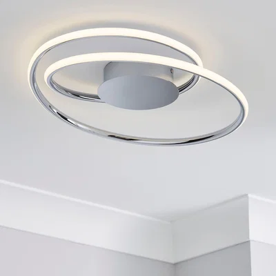 Dunelm Langdon 2 Light Integrated LED Bathroom Ceiling Fitting Chrome
