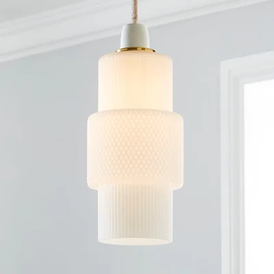 Dunelm Elena Easy Fit Pendant Shade White
