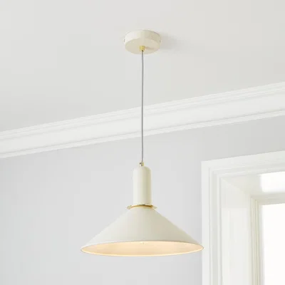 Dunelm Corben 1 Light Pendant Ceiling Fitting Gold