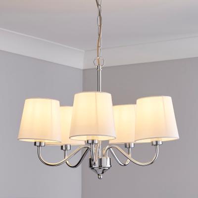 Dunelm Annai 5 Light Shaded White Ceiling Fitting White