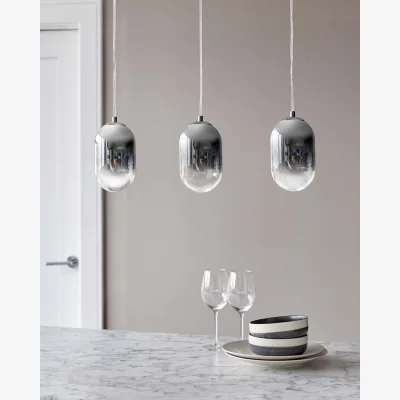 Danetti Monroe Chrome Bar Pendant
