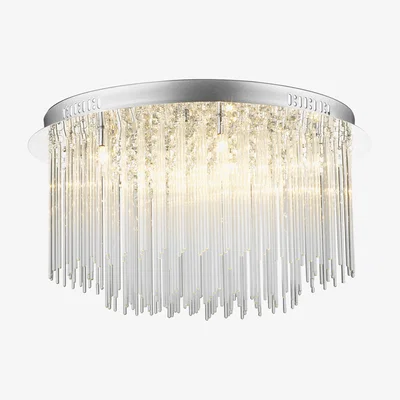Furniture Village Glasia 8 Light Flush Ceiling Light - Clear