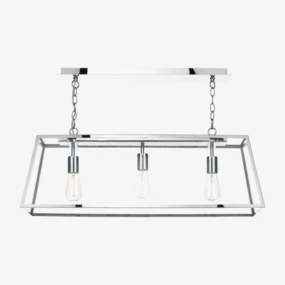 Furniture Village Academy 3 Light Bar Pendant - Stainless Steel
