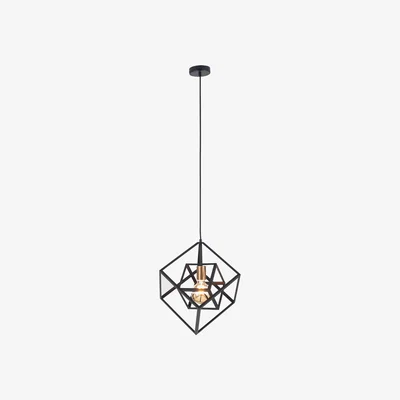 Furniture Village Alessio Cube 1 Light Pendant - Black