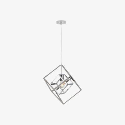 Furniture Village Alessio Cube 1 Light Pendant - Nickel