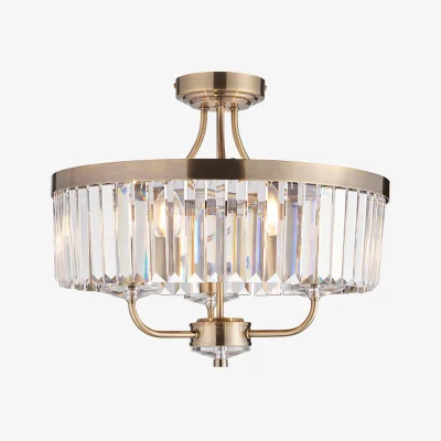 Furniture Village Derby 3 Light Semi Flush Ceiling Pendant