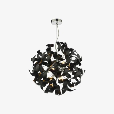 Furniture Village Swash 9 Light Pendant - Black