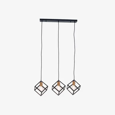 Furniture Village Alessio Bar 3 Light Pendant - Black