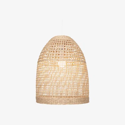 Furniture123 Natural Rattan Long  Dome Pendant