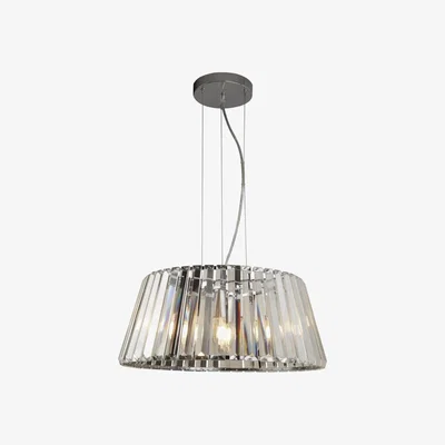 Furniture123 Pendant Light in Chrome & Round Shade - Tiara
