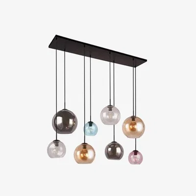 Furniture123 Multi Coloured Glass Bar Pendant Light - Searchlight Mardi Gras