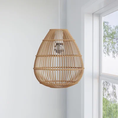 Furniture123 Large Rattan Pendant Light - 35 x 38cm - Memphis