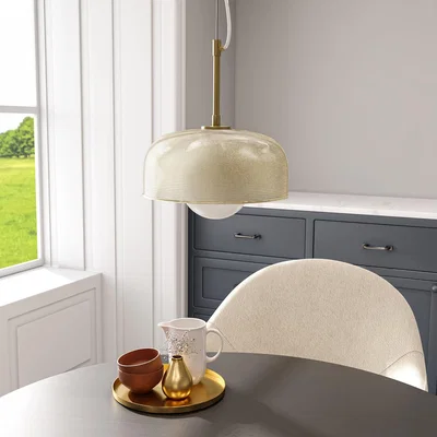 Furniture123 Gold Glass Dome Pendant Ceiling Light - Tivoli