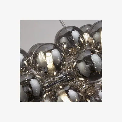 Furniture123 Smoked Glass Bubble Pendant Light - Searchlight Berry