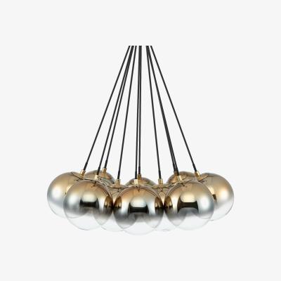 Furniture123 10 Bulb Ball Cluster Pendant- Salerno