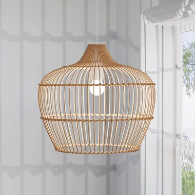 Furniture123 Large Rattan Pendant Light - 52 x 40m - Memphis