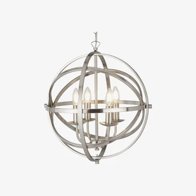 Furniture123 4 Candle Light Globe Chandelier - Orbit