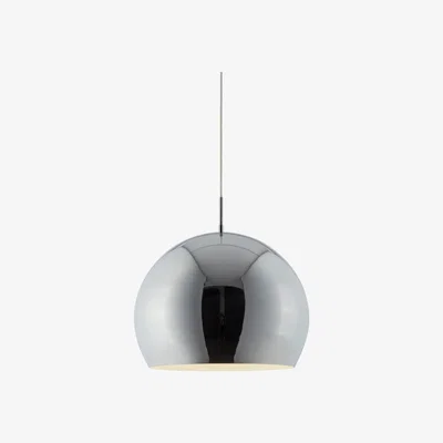 Furniture123 Small Chrome Dome Pendant Light - Searchlight
