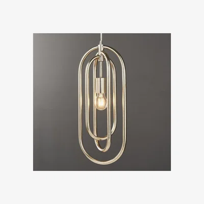 Furniture123 3 Oval Hoop Antique Silver Pendant Light - Meera