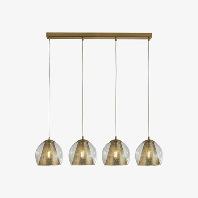Furniture123 4 Light Brass Bar Pendant - Conio