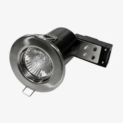 Furniture123 Fixed Fire Rated Downlight - Brushed Steel IP20