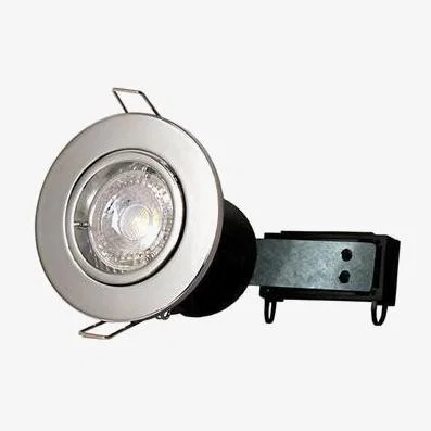 Furniture123 Chrome Fixed Fire Rated Spotlight - Twist & Lock