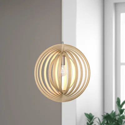 Furniture123 Wooden Globe Pendant Light - Clinton