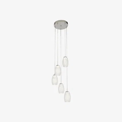 Furniture123 5 Light Glass Cluster Pendant - Cyclone