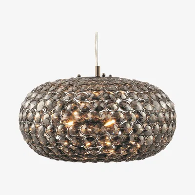 Furniture123 Smoked Glass Medallions Pendant Light - Merle
