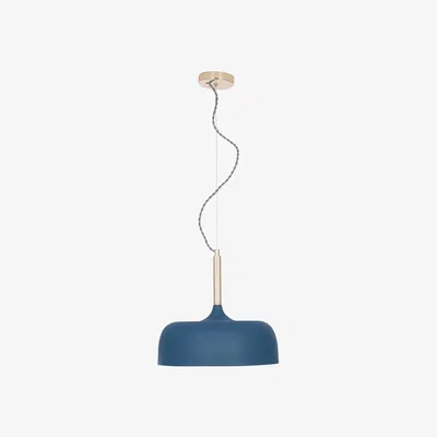 Furniture123 Matt Indigo Domed Metal Pendant