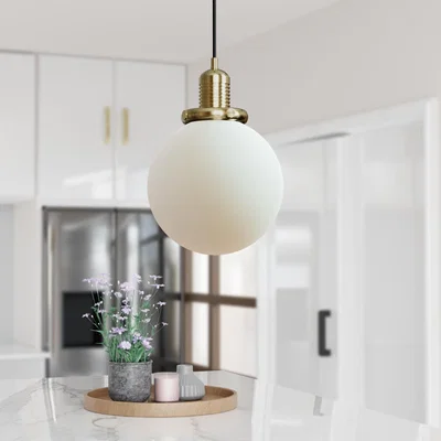 Furniture123 Opal Smooth Glass Ceiling Pendant Light - Salerno