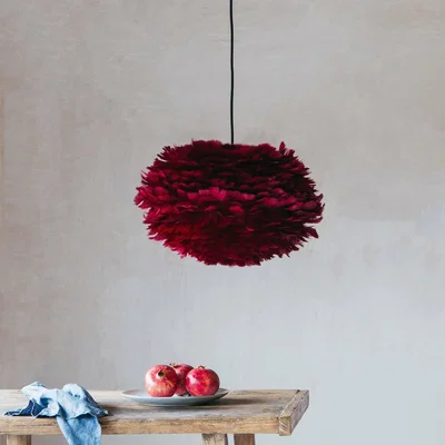 Graham & Green Aurora Medium Red Feather Pendant Shade