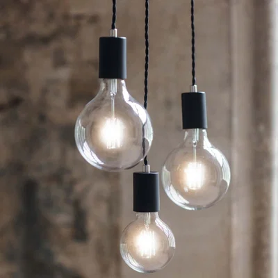 Graham & Green Soho Carbon Three Light Pendant
