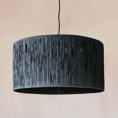Graham & Green Raffia Black Pendant Light