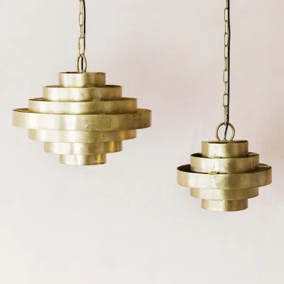 Graham & Green Large Halo Brass Pendant