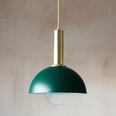 Graham & Green Large Green Hood Pendant Light