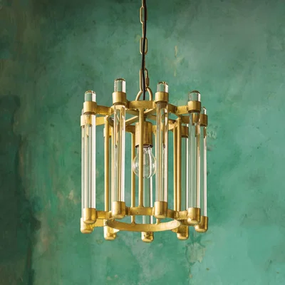 Graham & Green Glass Rod Pendant