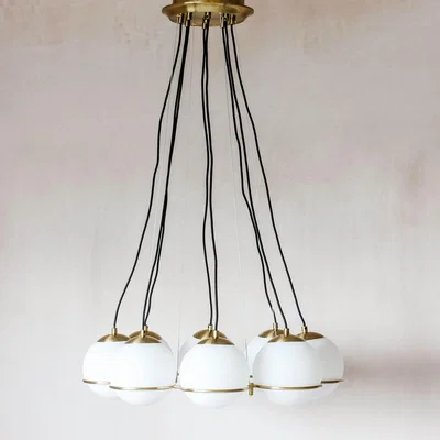 Graham & Green Jaspar Gold Globe Pendant Light
