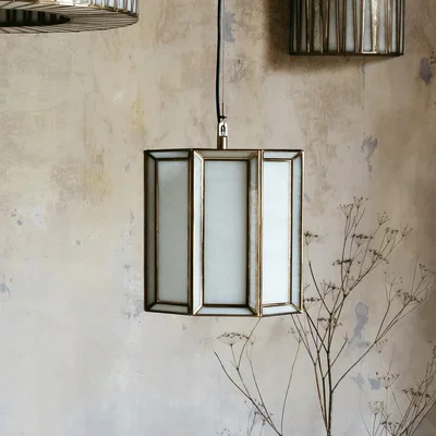 Graham & Green Trumen Small Frosted Glass Pendant