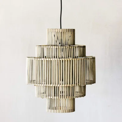 Graham & Green Tiered Bamboo Pendant Light