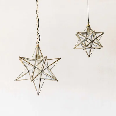 Graham & Green Small Star Brass Pendant