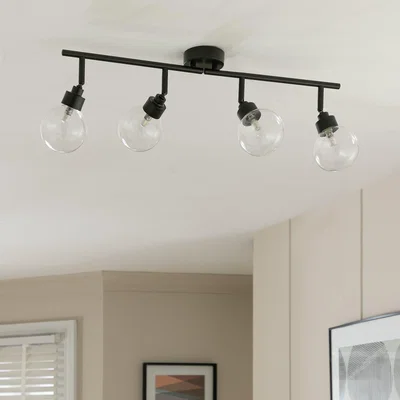 Habitat Habitat Tay Steel 4 Lights Spotlight Bar - Black