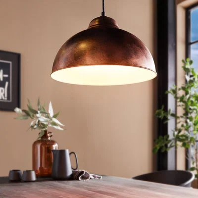 Habitat EGLO Truro Steel Pendant Light - Antique Brass